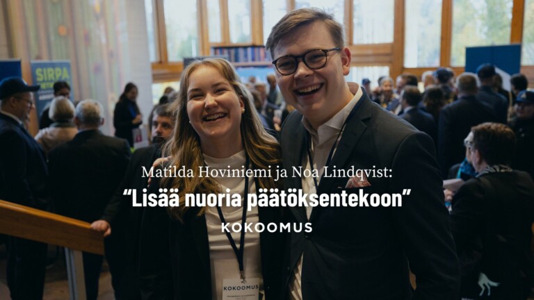 Matilda Hoviniemi ja Noa Lindqvist: ”Lisää nuoria päätöksentekoon”  
