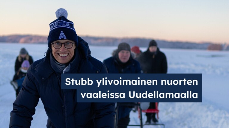 Stubb ylivoimainen nuorten vaaleissa Uudellamaalla