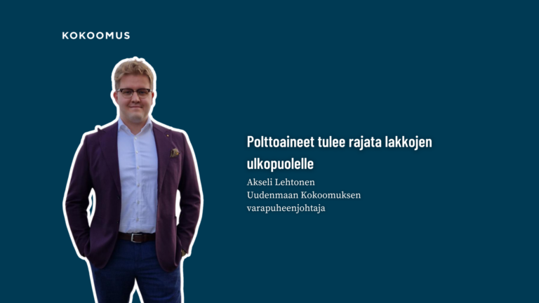 Polttoaineet tulee rajata lakkojen ulkopuolelle