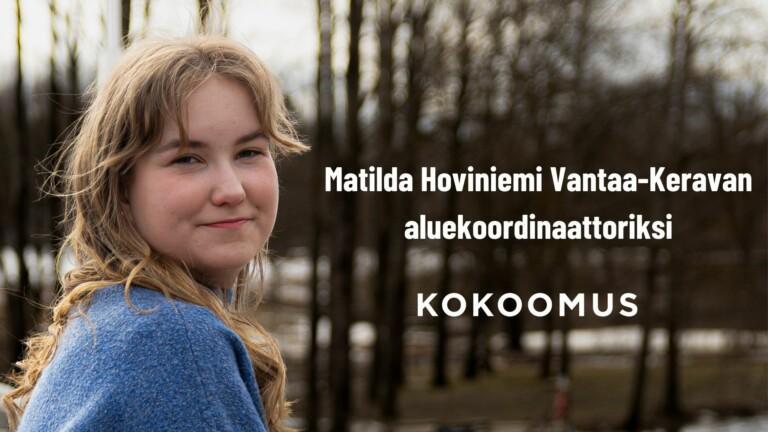 Matilda Hoviniemi Vantaa-Keravan aluekoordinaattoriksi
