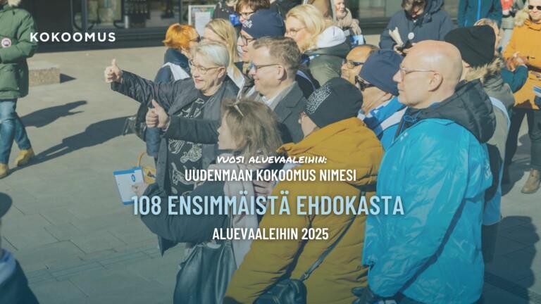 Kokoomus nimesi yli 100 aluevaaliehdokasta Uudellamaalle