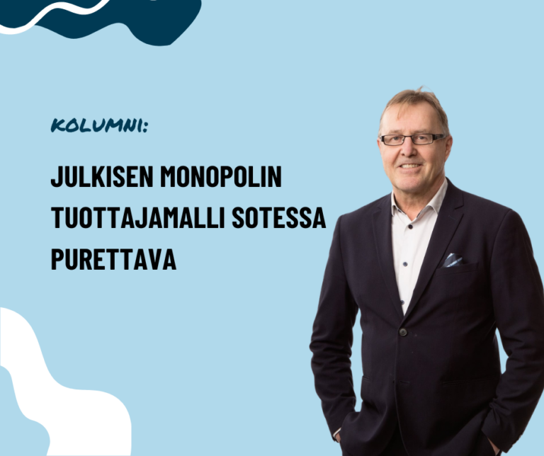 JULKISEN MONOPOLIN TUOTTAJAMALLI SOTESSA PURETTAVA