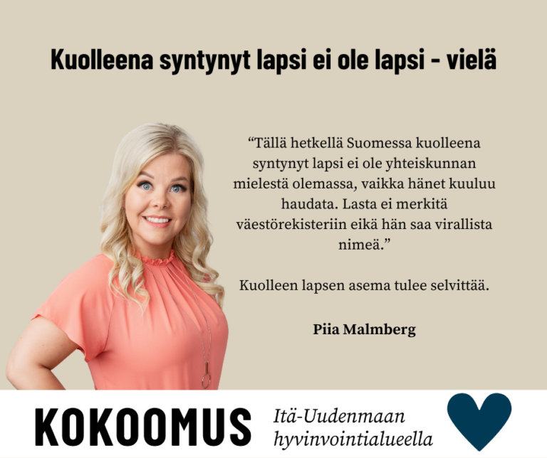 Kuolleena syntynyt ei ole oikea lapsi – vielä