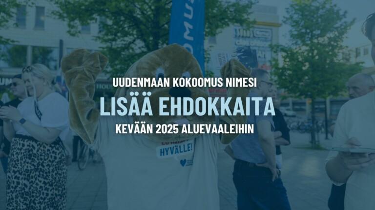 Uudenmaan Kokoomus nimesi lisää ehdokkaita aluevaaleihin 2025 