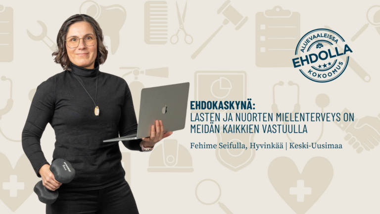 Ehdokaskynä: Lasten ja nuorten mielenterveys on meidän kaikkien vastuulla