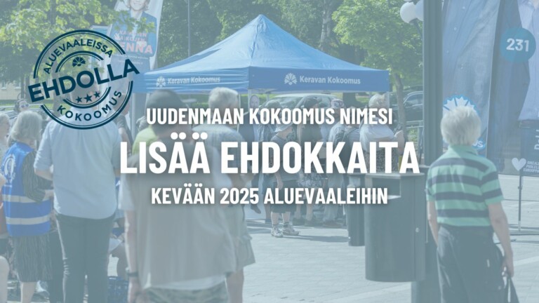 Uudenmaan Kokoomus nimesi lisää aluevaaliehdokkaita