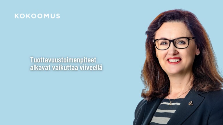 Tuottavuustoimenpiteet alkavat vaikuttaa viiveellä  