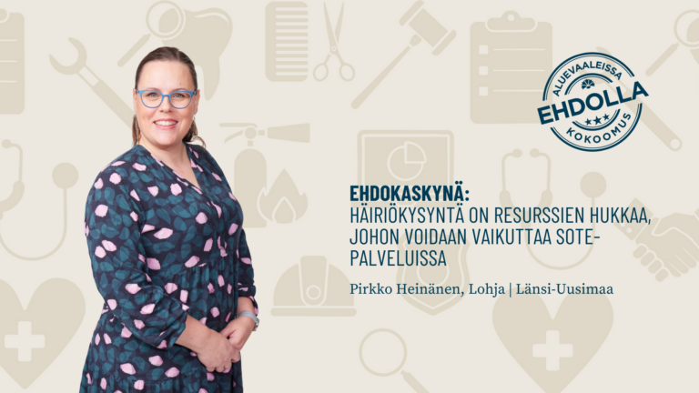 Ehdokaskynä: Häiriökysyntä on resurssien hukkaa, johon voidaan vaikuttaa sote-palveluissa
