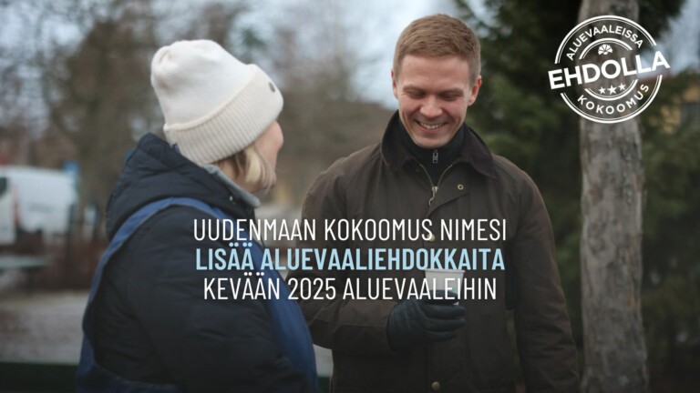 Uudenmaan Kokoomus nimesi lisää aluevaaliehdokkaita