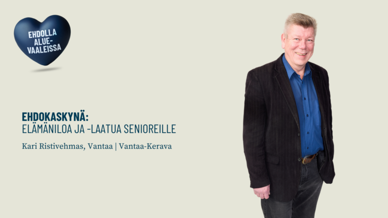 Ehdokaskynä: Elämäniloa ja -laatua senioreille