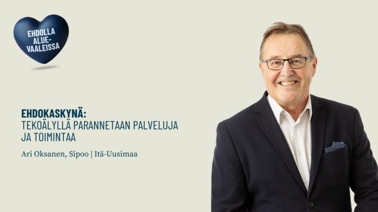 Ehdokaskynä: Tekoälyllä parannetaan palveluja ja toimintaa