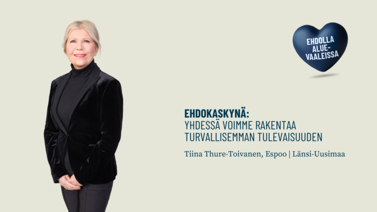 Ehdokaskynä: Yhdessä voimme rakentaa turvallisemman tulevaisuuden
