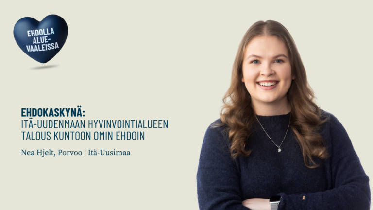 Ehdokaskynä: Itä-Uudenmaan hyvinvointialueen talous kuntoon omin ehdoin