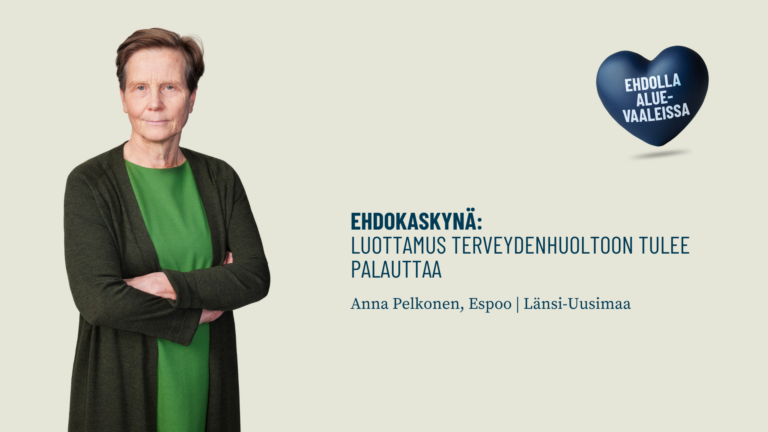 Ehdokaskynä: Luottamus terveydenhuoltoon tulee palauttaa 