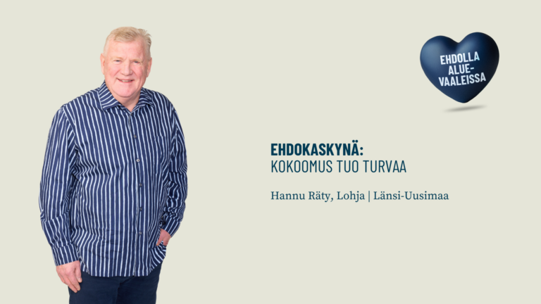 Ehdokaskynä: Kokoomus tuo turvaa