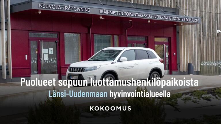 Puolueet sopuun luottamushenkilöpaikoista Länsi-Uudenmaan hyvinvointialueella 