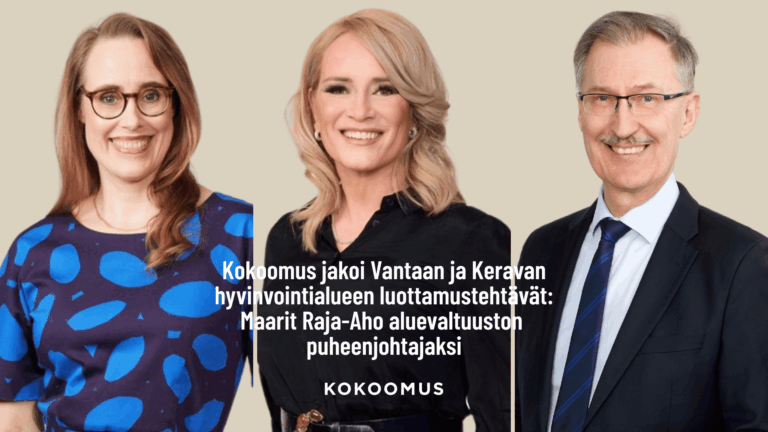 Kokoomuksen aluevaltuustoryhmä päätti hyvinvointialueen luottamustehtävistä: Maarit Raja-Aho aluevaltuuston puheenjohtajaksi 