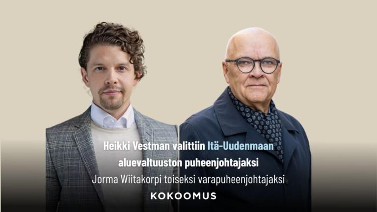Heikki Vestman valittiin Itä-Uudenmaan aluevaltuuston puheenjohtajaksi