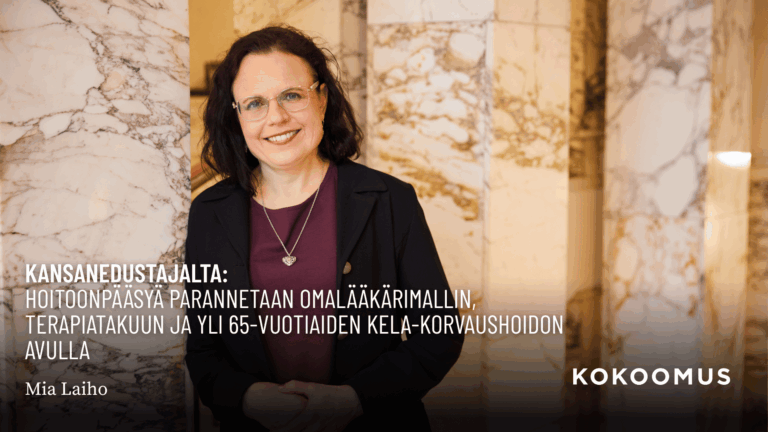Hoitoonpääsyä parannetaan omalääkärimallin, terapiatakuun ja yli 65-vuotiaiden Kela-korvauskokeilun avulla 